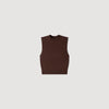 Giovi Cropped sheer effect jumper Brown