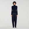 Lana Ruffled roll-neck wool jumper Black