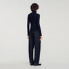 Lana Ruffled roll-neck wool jumper Black