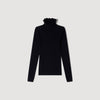Lana Ruffled roll-neck wool jumper Black
