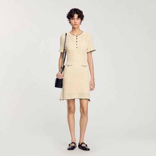 Short Knit Dress Vanilla