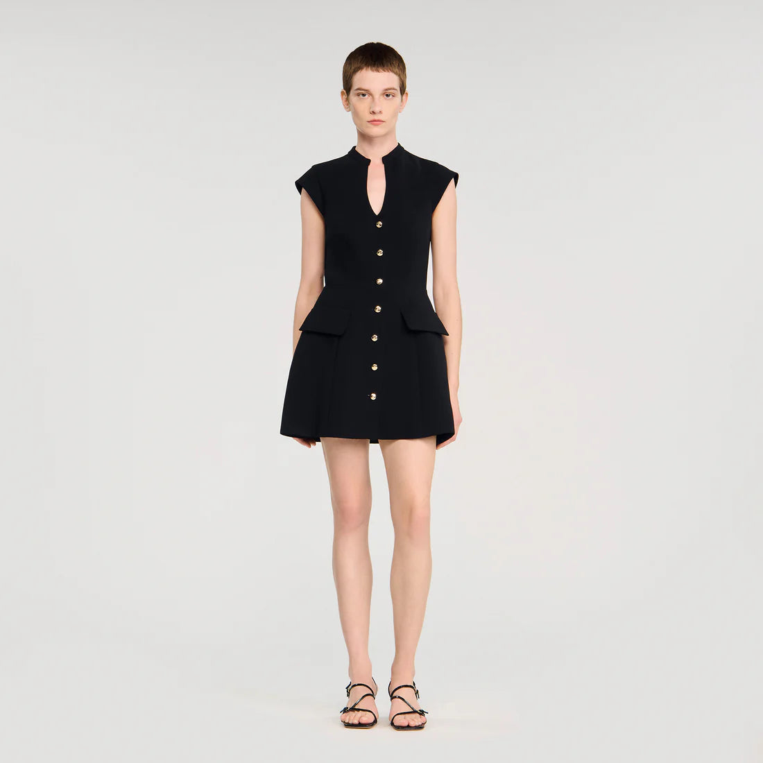 Constance Short Knit Dress Black Constance Short Knit Dress Black