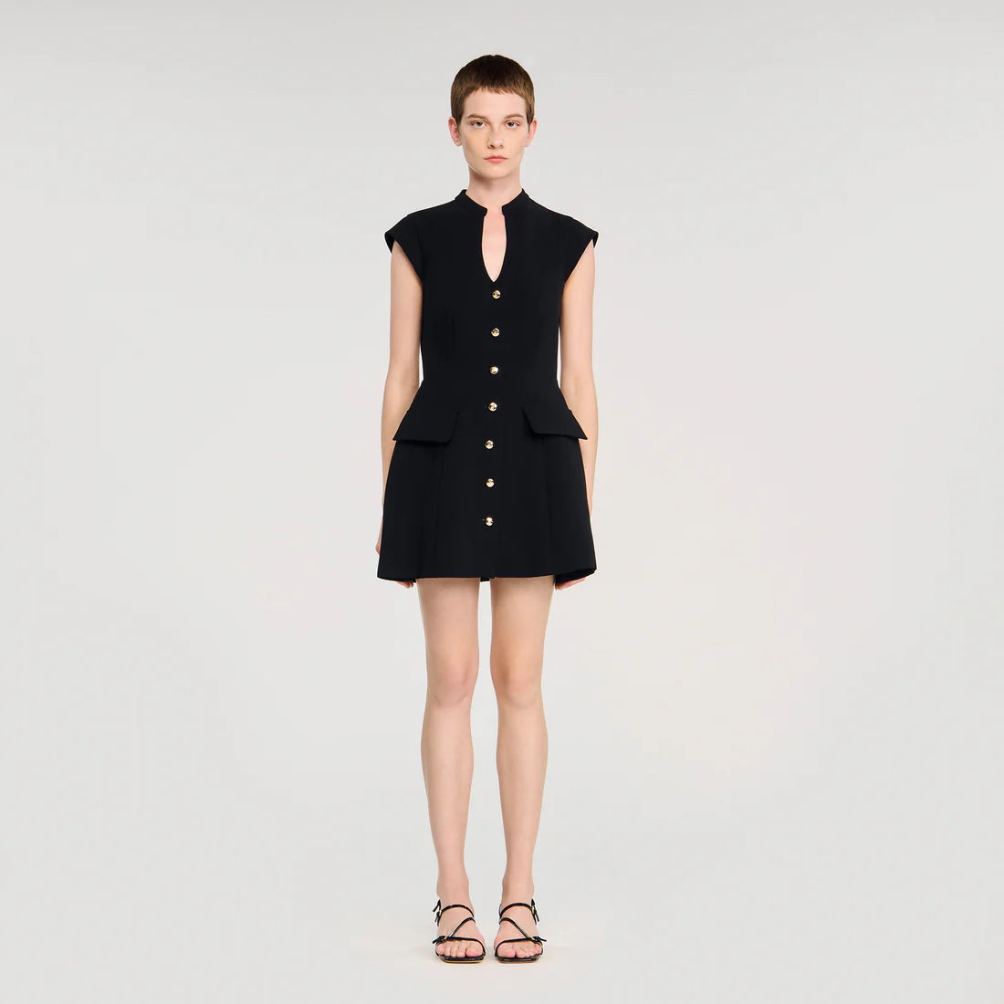 Constance Short Knit Dress Black Constance Short Knit Dress Black