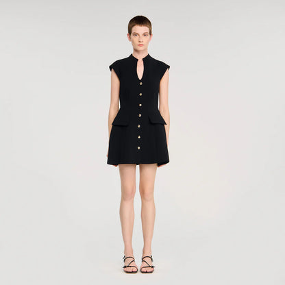 sandro lison short knit dress Pleated Knit Dress by Sandro at THE MILE