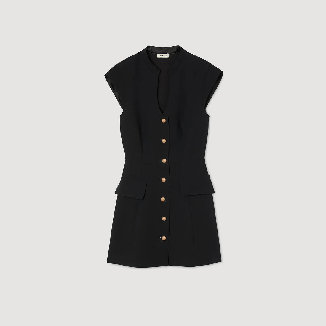 Constance Short Knit Dress Black