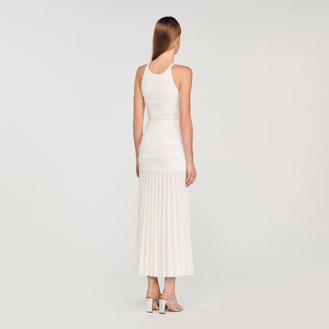 Milana Beaded Dress Ecru