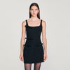 Alessia Short Dress With Bows Black