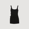 Alessia Short Dress With Bows Black