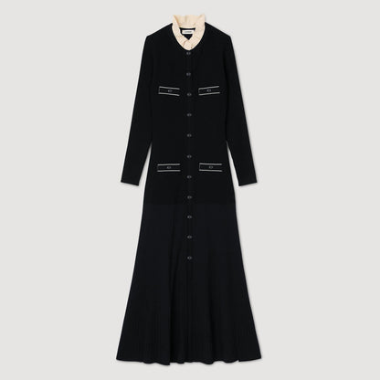 Odaya Knit Maxi Dress Black