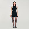 Divina Short Beaded Dress Black