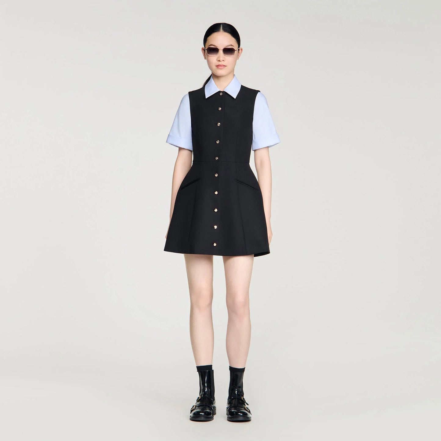 Ada 2-In-1 Short Dress Black