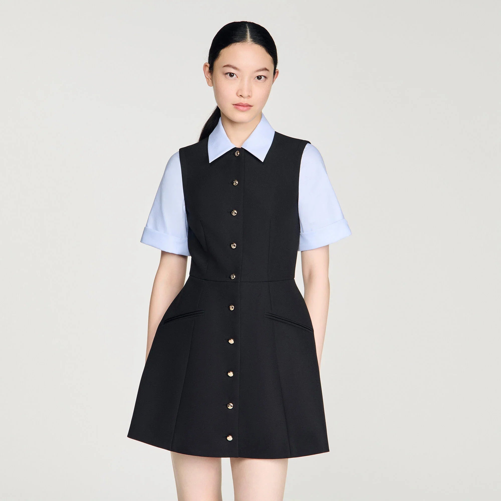 Ada 2-In-1 Short Dress Black