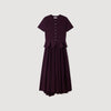 Judith Knit maxi dress with peplum Bordeaux