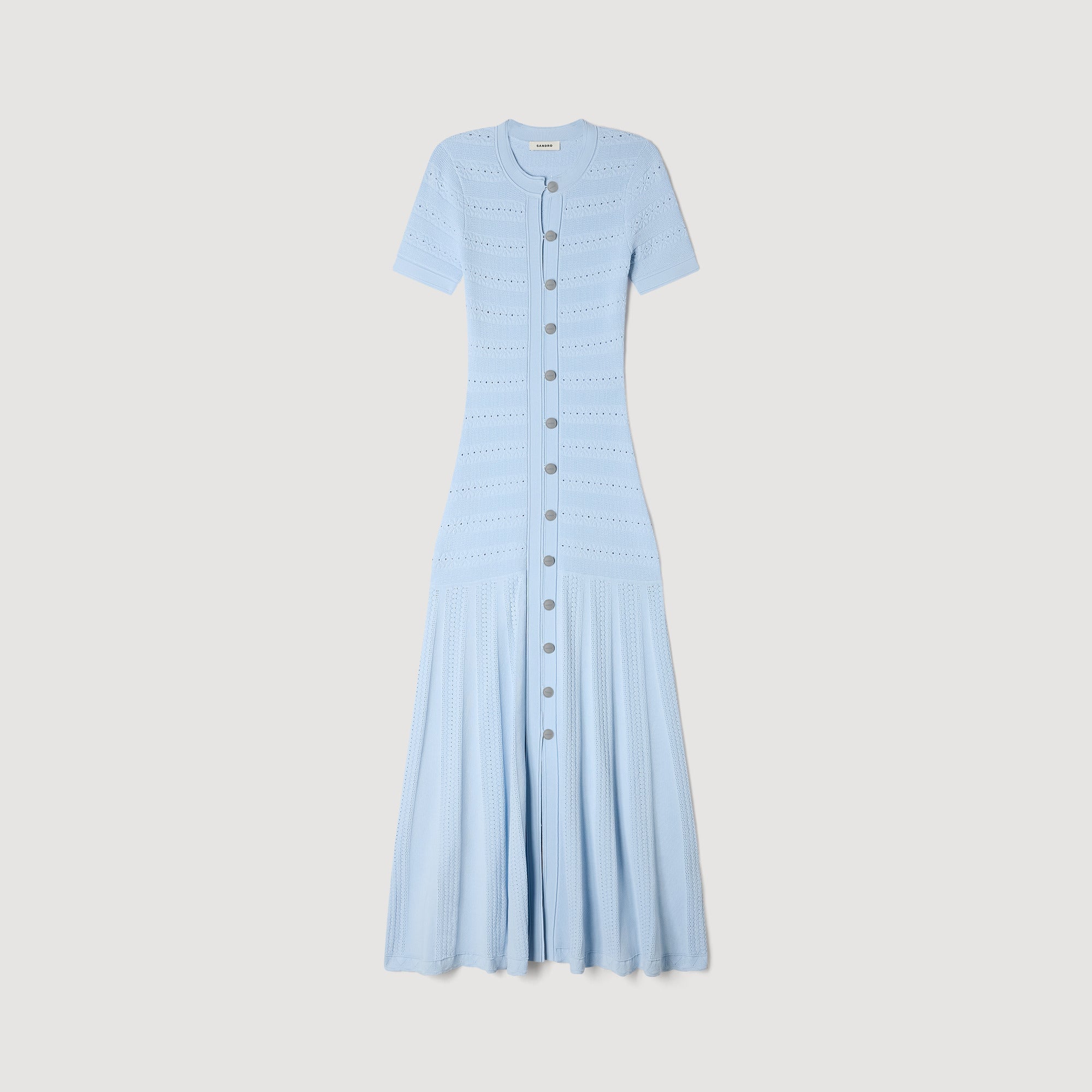 Milona Knit Maxi Dress Sky Blue