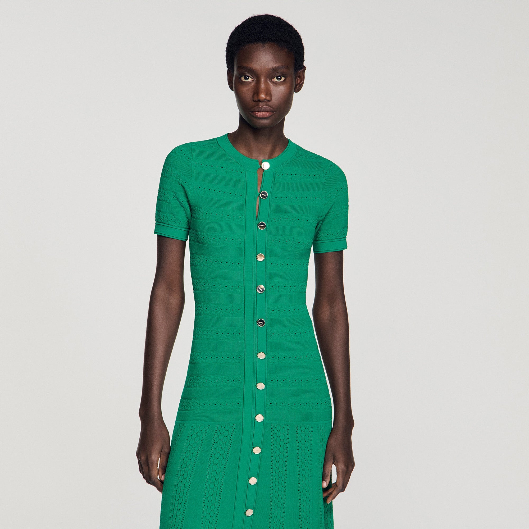Milona Knit Maxi Dress EMEURAUDE GREEN
