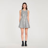Flavie Tweed And Sequin Short Dress Black / White