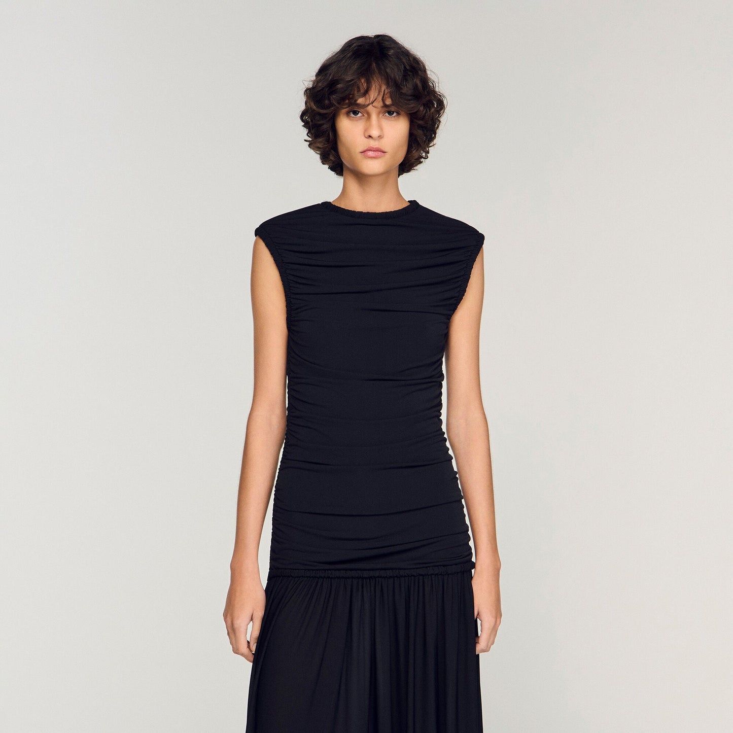 Azalea Draped Maxi Dress Black
