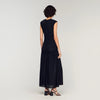 Azalea Draped Maxi Dress Black