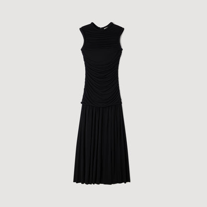 Azalea Draped Maxi Dress Black