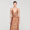 Vanellia Bandana-Print Maxi Dress Brown / Black