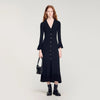 Narya Knit Maxi Dress With Ruffle Black