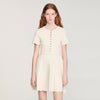 Gisele Pointelle Knit Short Dress ECRU