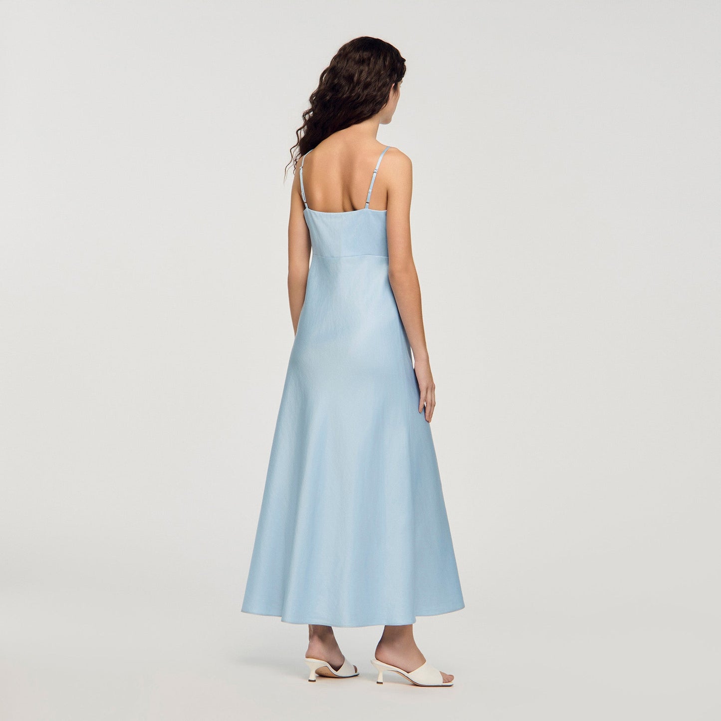 Cinderella Satin-Effect Maxi Dress Blue Sky