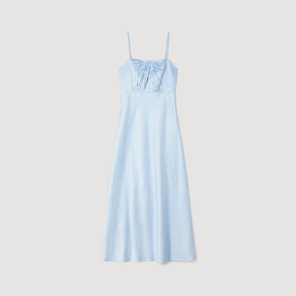 Cinderella Satin-Effect Maxi Dress Blue Sky