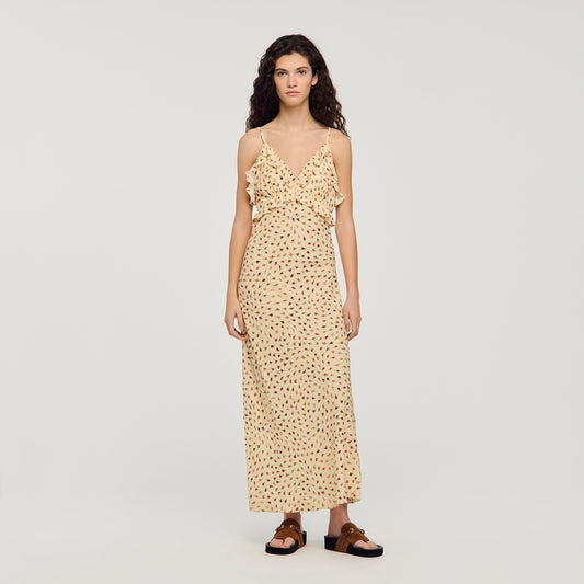 Soleane Flower Print Maxi Dress Butter / Pink