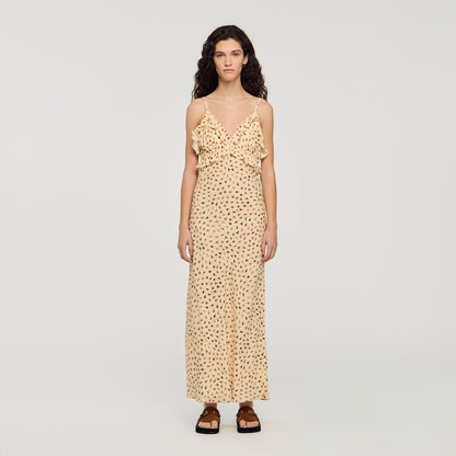 Soleane Flower Print Maxi Dress Butter / Pink