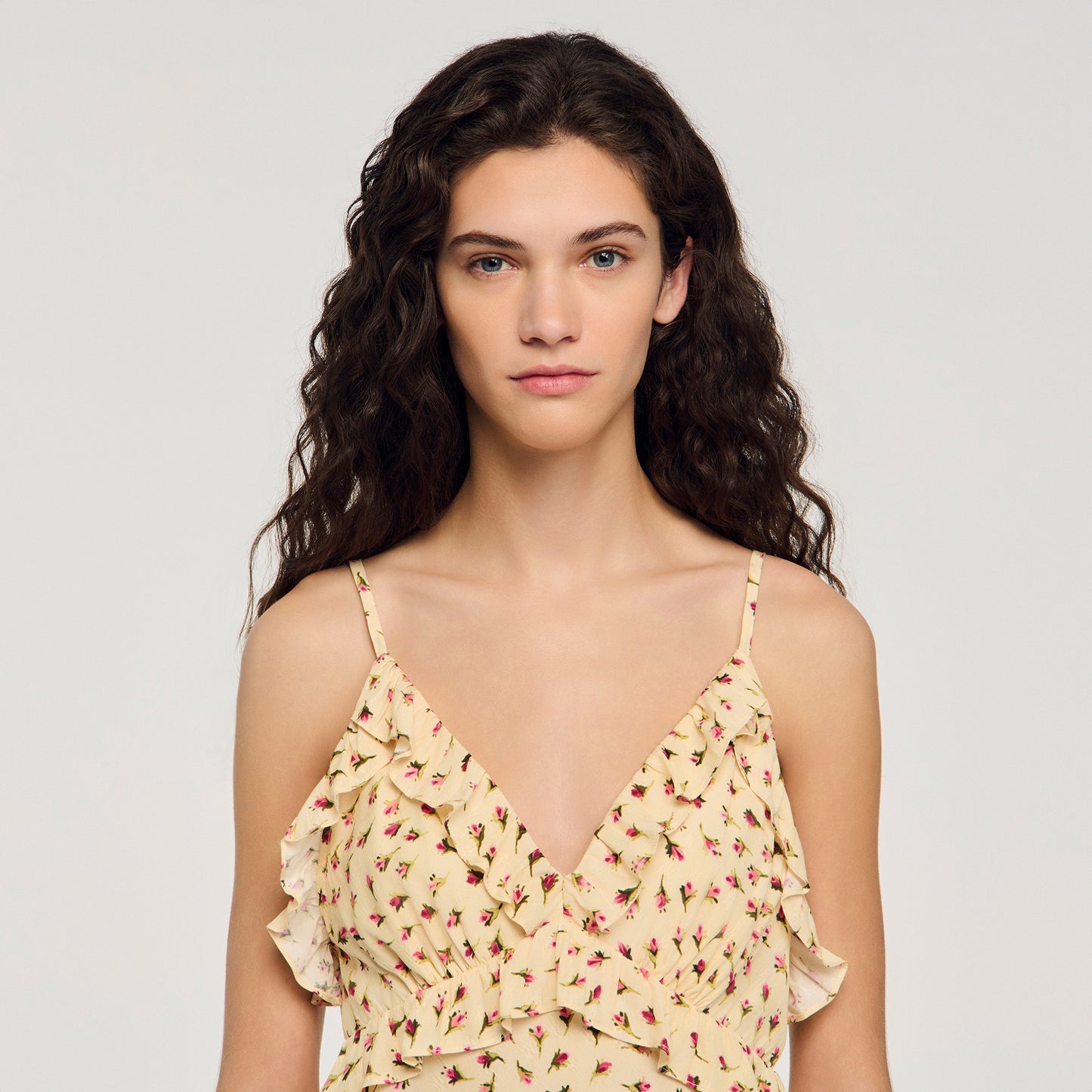 Soleane Flower Print Maxi Dress Butter / Pink