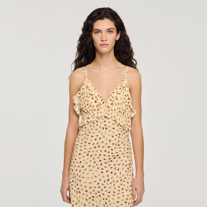 Soleane Flower Print Maxi Dress Butter / Pink