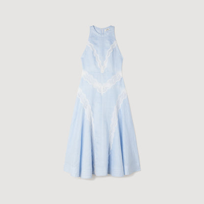 Nathalie Maxi Dress With Lace Details CIEL / BLANC