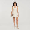 Lyssandra Beaded Knit Short Dress WHITE