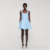 Lyssandra Beaded Knit Short Dress SKY BLUE