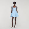 Lyssandra Beaded Knit Short Dress SKY BLUE
