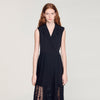 Nancy Lace Collar Maxi Dress Black