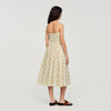 Lucette Floral Maxi Dress With Straps Olive / Ecru