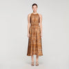Melanie Bandana-Print Maxi Dress Brown / Black