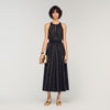 Mexique Rhinestone Maxi Dress Black