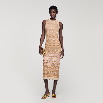 Raffaela Fancy Knit Maxi Dress Brown