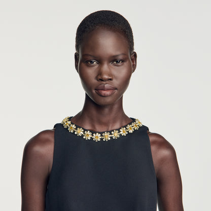Santaluna Short dress with jewel detail Black