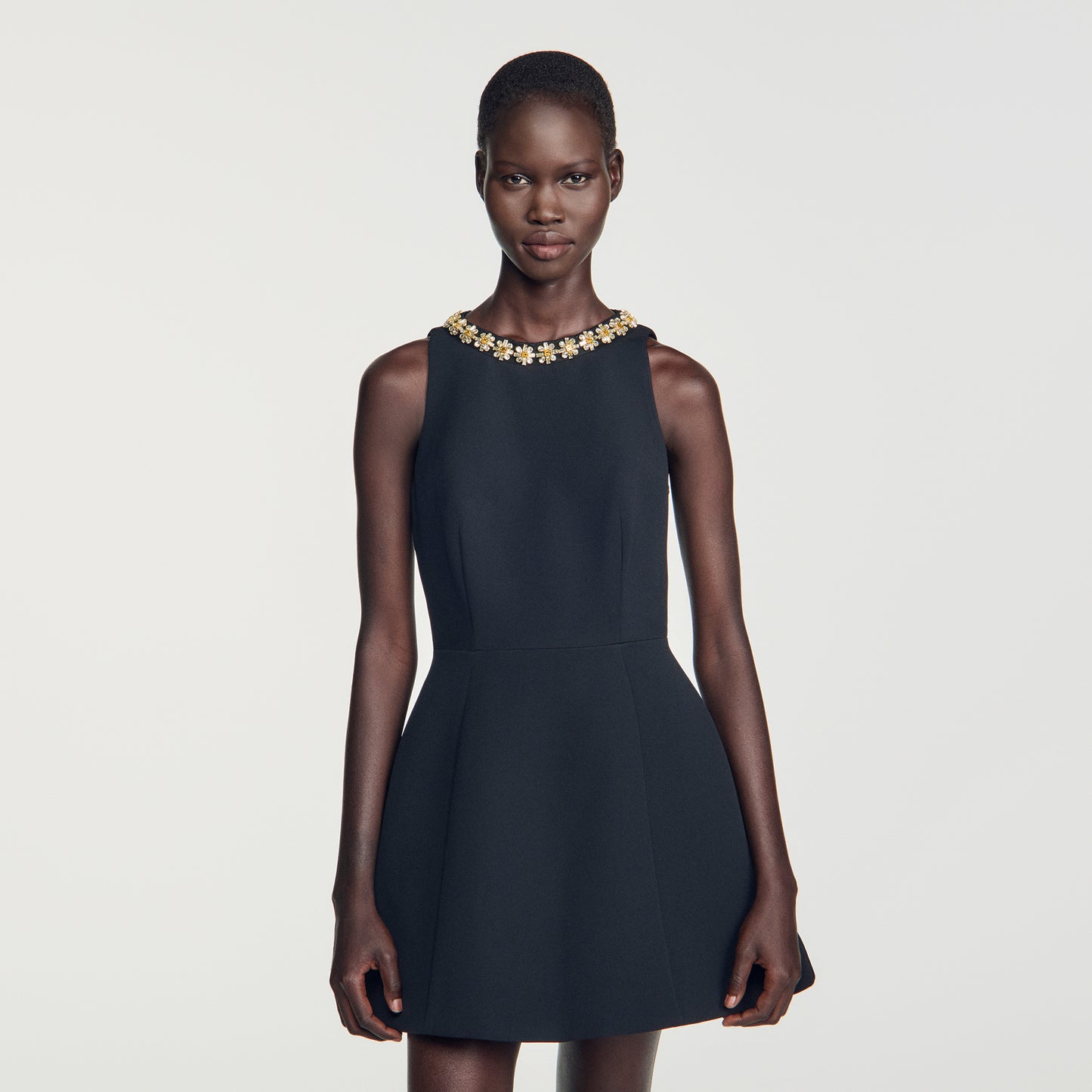 Santaluna Short dress with jewel detail Black