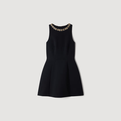 Santaluna Short dress with jewel detail Black