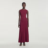 Samantha Pointelle knit maxi dress Bordeaux