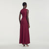 Samantha Pointelle knit maxi dress Bordeaux