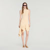 Biancona Asymmetric knit dress Vanilla