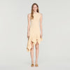 Biancona Asymmetric knit dress Vanilla