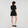 Joye Short contrast skater dress Black