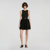 Dua Short ruffled lace dress Black